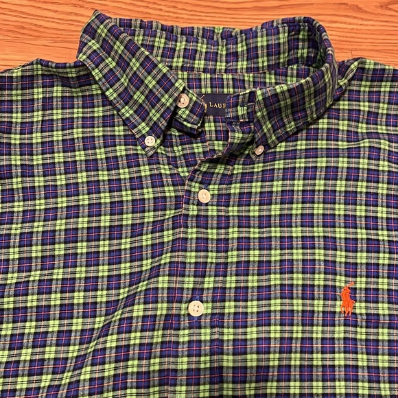 Ralph Lauren Other - RALPH LAUREN men’s button front shirt checkered green blue size XL
